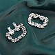 OLYCRAFT 2Pcs Crystal Shoe Buckle Silver Rhinestone Shoe Buckle Crystal Shoe Clips with Detachable Alloy Buckle Clip for Women Wedding Party Shoe Jewelry Accessories 1.65x2.4x0.35 DIY-OC0009-93P-4