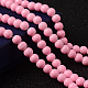 Chapelets de perles en verre peintes DGLA-S071-6mm-37-1