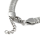304 Stainless Steel Herringbone Chain Bracelet BJEW-D028-02D-01P-2