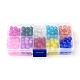 Spray Painted Transparent Crackle Glass Beads Strands CCG-X0002-6mm-B-2