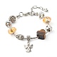 Herz-Engel-Klee-Blumen europäisches Armband für Teenager-Mädchenfrauen BJEW-JB06849-04-1