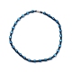 Bracelet de collier de perles de colonne en hématite synthétique et laiton avec fermoirs magnétiques SJEW-G079-01-3