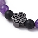 Bracelets extensibles avec perles en améthyste naturelle BJEW-JB05026-03-3
