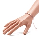 Set di bracciali con perline intrecciate in filo di nylon regolabili con perline di perle naturali BJEW-JB06454-8