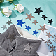 Nbeads 20 pièces 10 style strass étoile tissu fer sur/coudre sur les patchs DIY-NB0006-05-6