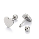 201 Stainless Steel Barbell Cartilage Earrings EJEW-R147-41-3