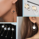 Chgcraft 240 Stück 8 Größen Ohrringe Perlenring runder Ohrring Kreis Charms offene Lünette Anhängerrahmen für baumelnde Ohrringe Schmuck Basteln FIND-CA0006-05AB-6