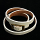 Leather Triple Wrap Bracelets BJEW-C300-1-2