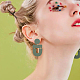 Anattasoul 4 paires 4 style demi-rond & arc & trapézoïdal acrylique boucles d'oreilles pendantes EJEW-AN0002-96-4