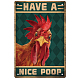 GLOBLELAND Funny Chicken Head Vintage Metal Tin Sign Art Plaque Poster Retro Metal Wall Decorative Tin Signs 8×12inch for Home Kitchen Bar Coffee Shop Club Decoration AJEW-WH0189-076-1
