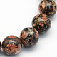 Fili di perline rotonde di diaspro naturale con pelle di leopardo G-S182-12mm-2