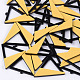 セルロースアセテート（樹脂）ビッグペンダント  三角形  ゴールド  51x42.5x5mm  穴：2mm KY-S157-49F-1