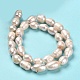 Fili di perle di perle d'acqua dolce coltivate naturali PEAR-E016-070-3