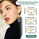 Beebeecraft 1 Box 30Pcs 3 Size Round Bead Frames 14K Gold Plated Double Hole Circle Bead Frames for Earring Bracelet Necklace Jewelry Making KK-BBC0003-84-2