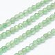 Chapelets de perles de jade blanche naturelle G-J002-07F-1