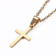 304 Stainless Steel Pendant Necklaces NJEW-I237-03G-3