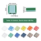 Nbeads 480pcs12色2穴ガラスシードビーズ  不透明な色は光沢の  長方形  ミックスカラー  5x4.5~5.5x2~2.5mm  穴：0.5~0.8mm  約40PCS /カラー SEED-NB0001-34-2