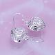Heart Brass Dangle Earrings EJEW-BB11948-4