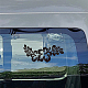 Gorgecraft 4 estilos flor de hibisco hawaiano etiqueta del coche mariposa negra etiqueta engomada del coche láser protección solar mascota autoadhesivo accesorios del coche decoración exterior del automóvil para furgonetas suv DIY-WH0308-225A-007-5