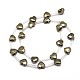 Faceted Heart Natural Pyrite Beads Strands G-I125-113-2