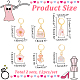 12 Stück 6 Stil-Nähstichmarkierer in Rosa für den Valentinstag HJEW-PH01602-2