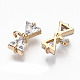 Brass Micro Pave Cubic Zirconia Charms KK-S359-011A-RS-2