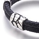 Leather Cord Bracelets BJEW-E350-06A-2