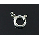 Cierres de anillo de resorte de plata de ley X-STER-A007-24B-1