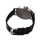 ファッショナブルなユニセックス模造革合金の電子腕時計  プラチナ  ブラック  245x19mm、頭を見て：47x40x9mm X-WACH-I007-05B-4