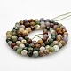 Faceted Natural Indian Agate Round Beads Strands G-N0120-F02-4mm-2