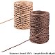 JEWELEADER 2 Colors 110 Yard Floral Iron Bind Wire 2mm Paper Wrapped Rattan Rope Rustic Paper Twine for Flower Bouquet DIY Craft Gift Wrap Weaving Basket Vase Christmas Decoration - Coconut Brown Peru OCOR-PH0003-45-2