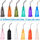 BENECREAT 120Pcs 12 Colors Blunt Tip Dispensing Needle with Luer Lock Synthetical Dispensing Needle for Refilling E-Liquid Inks and Craft Glue TOOL-BC0001-22-2