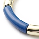 Bracelet extensible perlé tube incurvé acrylique pour femme BJEW-JB08438-04-4