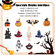 CHGCRAFT 40Pcs 10Styles Halloween Theme Alloy Enamel Pendants Ghost House Bat Skeleton for Bracelets Necklace Making ENAM-CA0001-58-2