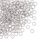 Unicraftale 300pcs304ステンレス鋼丸カン  オープン丸カン  ねじれた  丸いリング  ステンレス鋼色  6x1mm  18ゲージ  内径：4mm STAS-UN0046-13-1