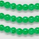 Lime Green Yellow Color Spray Painted Glass Beads Strands X-DGLA-R004-4mm-8-2