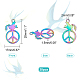 SUPERFINDINGS 20Pcs Dove of Peace Pendant Rainbow Color Alloy Pendants 28mmx17mm Peace Dove Bird Charms Color Etched Metal Embellishments for Bracelet Necklace Jewelry Making FIND-FH0003-56-4