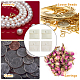 Hobbiesay 12 pièces 2 styles sacs à bijoux en velours carré TP-HY0001-02-5