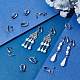Unicraftale 50 piezas 304 accesorios de pendientes de clip de acero inoxidable STAS-UN0041-08-2