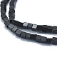Natural Black Stone Beads Strands G-F631-C14-3