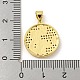 Colgantes de circonio cúbico micro pavé de latón chapado en oro real de 18k KK-R153-07G-3