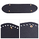 PU Leather Oval Long Bottom for Knitting Bag FIND-WH0032-01A-4