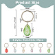 Teardrop Transparent Glass Dreadlocks Beads PALLOY-AB00073-2
