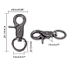 PandaHall 24pcs 3 colors Swivel Trigger Snap Hooks Quality Metal Clips Lobster Clasp O Ring for Keychain PALLOY-PH0005-90-2