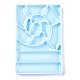 (クリアランスセール)ネイルアート プラスチックカラーパレット  ネイルアートペインティングジェルパレットマニキュアツール  長方形  ブルー  120x80x12mm MRMJ-WH0060-30C-1