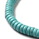 Brins de perles synthétiques teintes en turquoise G-E594-20C-3