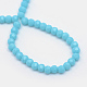 Chapelets de perles en verre opaques solides X-GLAA-R166-3mm-02K-3
