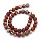 Frosted Round Natural Red Picture Jasper Beads Strands G-N0166-70-12mm-3