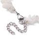 Bracelet perlé naturel de copeaux de pierre de lune arc-en-ciel BJEW-JB09686-10-3