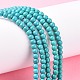 1 Strand Dyed Dark Cyan Round Synthetic Turquoise Beads Strands X-TURQ-G106-4mm-02E-4